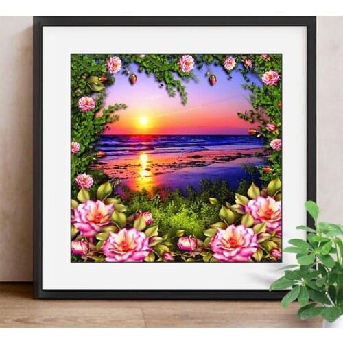 Full Square/Round Drill Diamond Painting Landscape 5D DIY Diamond Embroidery Flower Mosaic Paint With Diamonds Rhinestone