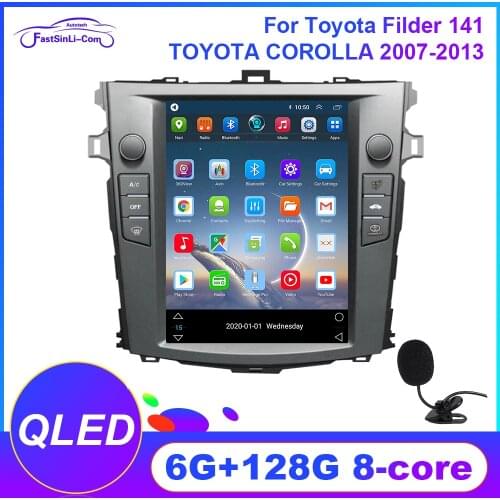 Android car Multimedia Player for Toyota Filder 141 TOYOTA COROLLA 2007-2013 GPS Navigation Vertical screen radio Tesla Style