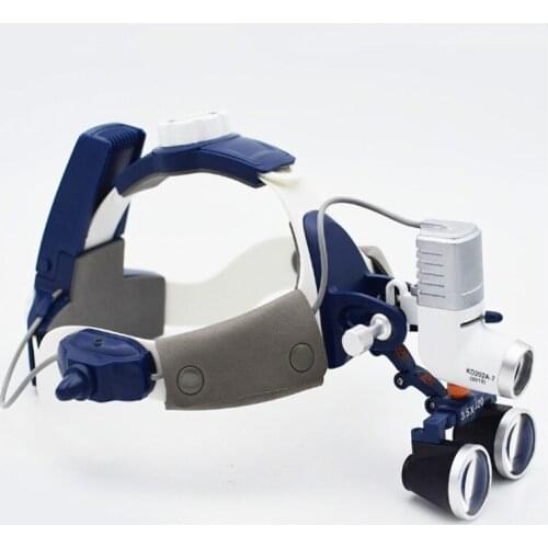 2.5X 3.5X Binocular Magnifyiing Dental Loupe Integrated LED Head Lamp Surgical Magnifier for Medical Operation Cosmetic Surgery