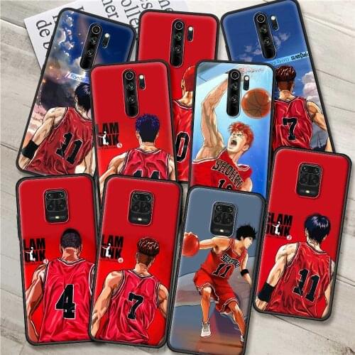 Phone case For Xiaomi Redmi Note 9S 9 9T 8 7 10 Pro 8T K40 9C 9A 9Power 10Pro Max Shell Bumper hot-blooded Slam Dunk