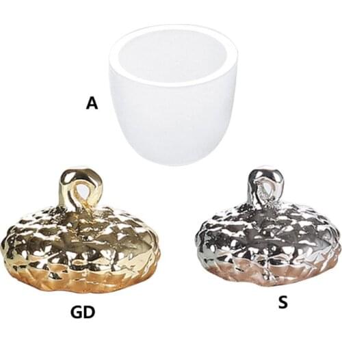 DIY Silicone Mold Pendant Cap Holder Epoxy Resin Jewelry Making Tools Necklace Molds 3D Solid Handmade Gifts Fondant Cake Bakery