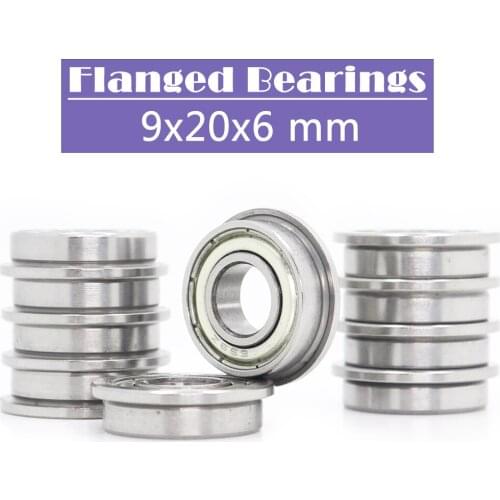 F699ZZ Flange Bearing 9x20x6 mm ABEC-1 ( 10 PCS ) Flanged F699 Z ZZ Ball Bearings F619/9ZZ