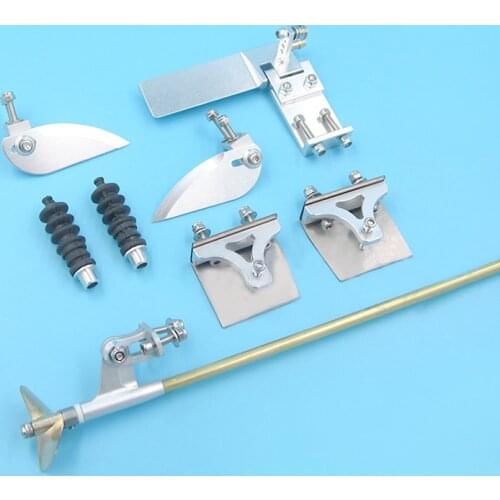 3.18m Flexible Shaft with Bracket 75mm Rudder Waterjet Copper Propeller Wave Pressure Board for RC Brushless Electric Boat