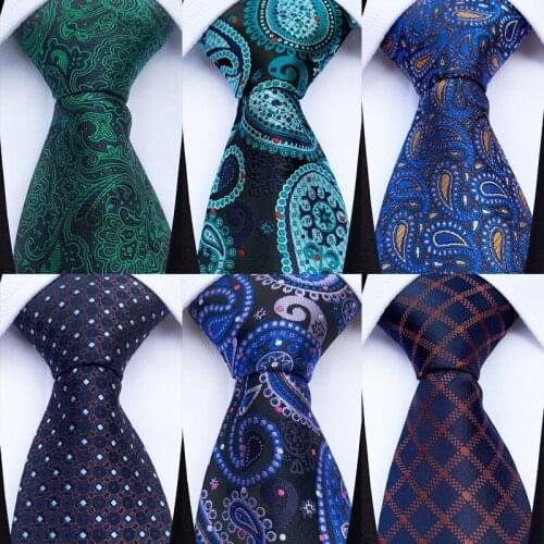 GUSLESON New Fashion Silk Jacquard Woven Print 8cm Plaid NeckTie for Men Formal Occasions Business Party Gift High Quality Tie