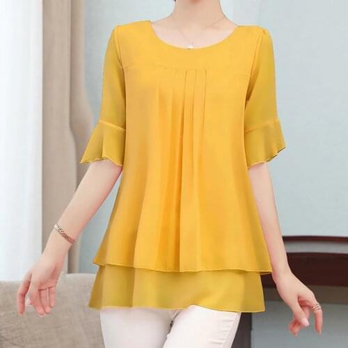 ISHOWTIENDA Yellow Blouses
