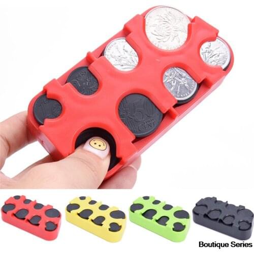 Plastic Coin Collection Purse Wallet Organizer Holder Mini Euro Coin Dispenser For Bus Taxi Car Coin Changer Holder