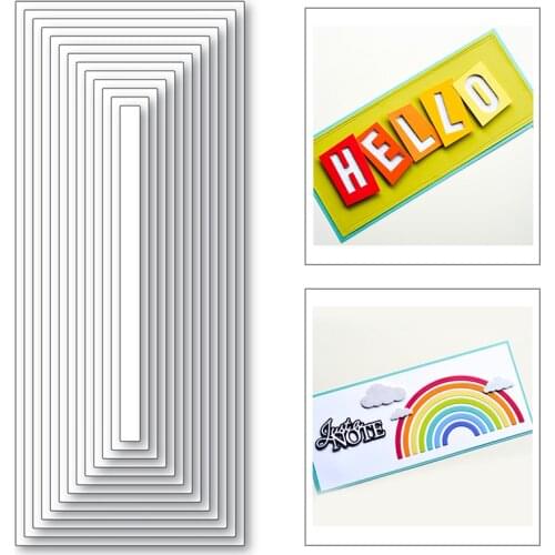 Square Metal Nesting Cutting Dies 2021 New Frame Die Cut for DIY Scrapbooking Steel Craft Making Decorative Paper Album Cards