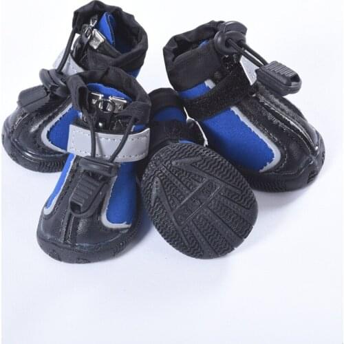 Hotsale Casual dog winter shoes dog boots waterproof big door shoes outdoor faux leather durable rubber sole all season 1876