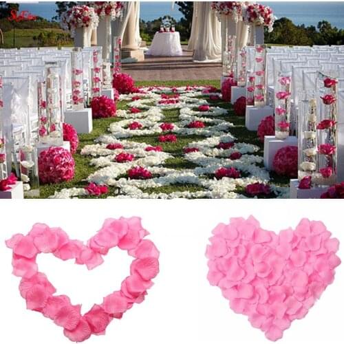 100/500/1000pcs Simulation Rose Petals Silk Festival Party Table Flower Confetti Wedding Decoration DIY Party Supplies 6Z SH012