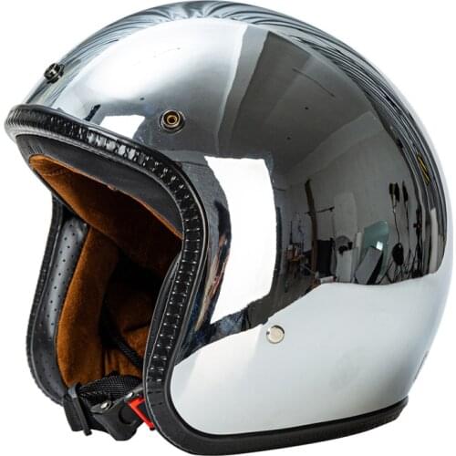 Zombies Racing series Mirror surface motocycle helmet DOT ECE Approved moto helmet low profile design vintage helmet scrambler