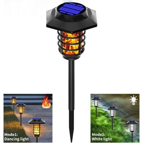 New Solar Lamp Lawn Lamp Simulation Flame Lamp Outdoor Villa Plug Lawn Garden Lighting Landscape Lamp