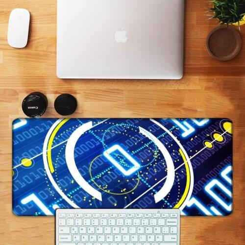 Data code Extra Large Mouse Pad Big Computer Gaming Mousepad Anti-slip Natural Rubber with Locking Edge Gaming Mouse Mat