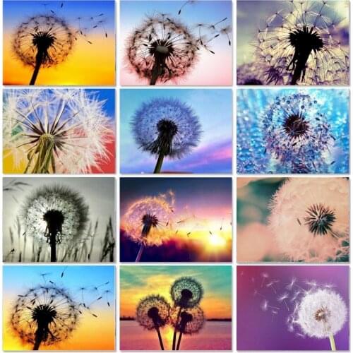 Dandelion Oil Painting By Numbers Painting On Number Adults Landscape DIY Unique Gift Acrylic Paint By Numbers Bedroom Decor