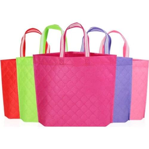 Women Non-woven Shopping Bag Reusable Eco Tote Handbag Foldable Supermarket Shopper Grocery Shoulder Bag Travel StoragePouch