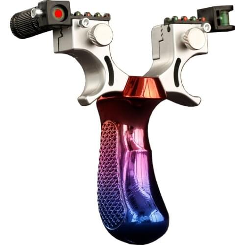 High Quality Laser Aiming Slingshot Flat Rubber Band Can Be Used For Outdoors Hunting Shooting Catapult Games Or Entertainment