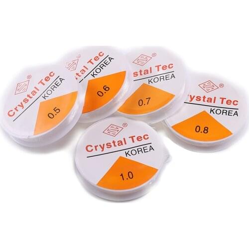 1Roll Dia 0.4-1.0mm Clear Nylon Crystal Stretchy Elastic Rope String Line Beading Cords For DIY Bracelets Jewelry Making Finding