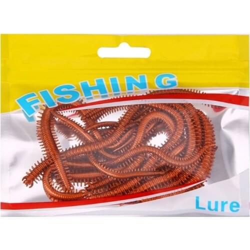 10 Pcs/bag Bionic Bait Artificial Sea Worms Soft Fishing Bait Realistic Fish Smell Lure Fishing Tackle