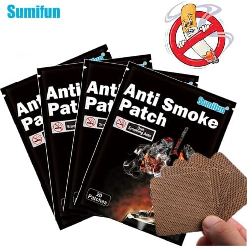 20pcs Sumifun Chinese Herbal Natural Quit Smoking Patch Anti Cigarettes Product Dismiss Smoking Addiction Cessation Pad K05501