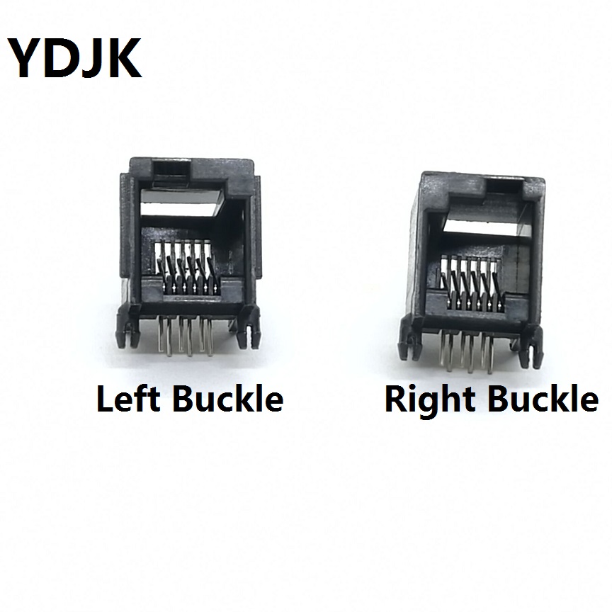 5PCS/lot RJ11 RJ12 6P6C Left buckle Crystal Socket Telephone jack female connector For EV3 NXT