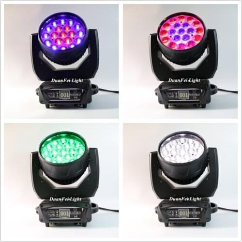 6 pieces new circle effect led wash moving head zoom 19x15w rgbw 4in1 led wash zoom moving head 2018