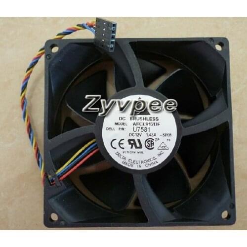9232 AFC0912DF P/N:U7581 12V 1.43A DC Brushless Dual Ball Bearing Cooling Fan 92X92X32mm