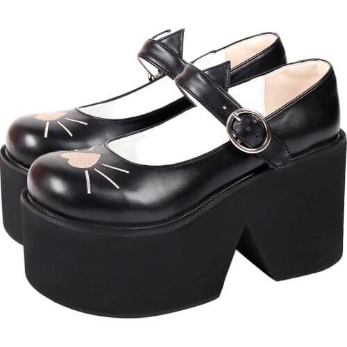 Angelic imprint new woman girl lolita cosplay shoes lady high heels wedges Pumps women dress party princess shoes 8967 PU 10cm