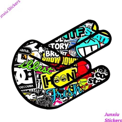 Car Sticker Styling Waterproof Cover Scratches Stickerbomb Auto Moto Bumper Truck Camper Voiture Course SUV Fine Decal PVC13x9cm