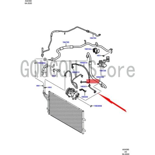 CAR Air Conditioning Pipe For dMo nd eoF oc us Air Conditioning Pipe Condenser Low Pressure Pipe Compressor Pipe