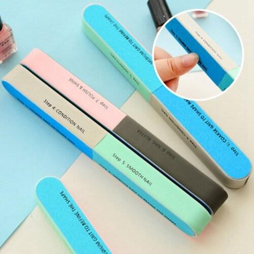 White Nail Art Buffers Sanding Block Buffing Grinding Polishing Block Nail File Buffer Pedicure Professional Nail Art Tool