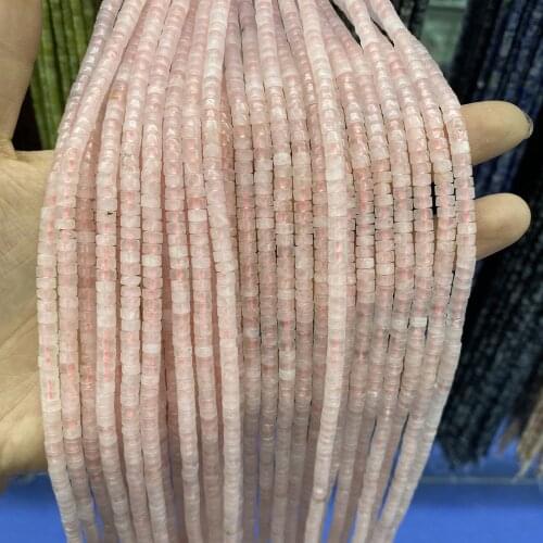 Natural Rose Quartzs Red Agates Stone Beads Clasp Sheet-Shaped Loose Beads for Making DIY Bracelet Necklace Jewelry Length 40cm