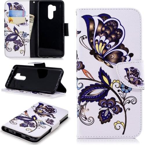Arrival Flip Colored Drawing PU Leather Cases with Kickstand for LG G7 ThinQ/LG G710 Mobile Phone Cases with Wallet Card Holders
