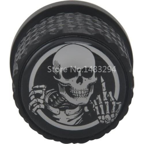 Black Skull Middle Finger Spurn Billet Aluminum Hard Anodized Seat Bolt Screw Fit For Harley Universal Seat Mounting Durable New