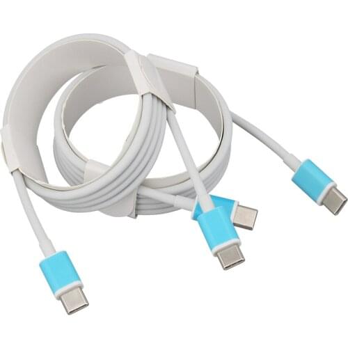 2m 1m USB Type C To Type-C Cable USB C Reversible Data Cord USB-C Charge for Power Bank Mobile Phone Cables 500pcs