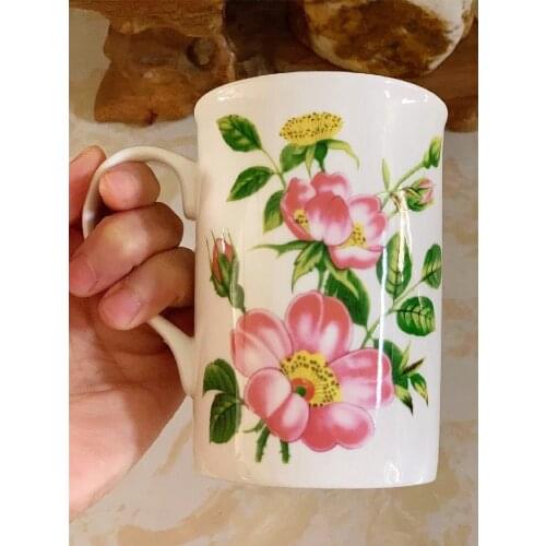 Ceramic Tea Mugs Breakfast Milk Coffee Drinkware Cup Kitchen Utensils Wedding Present With Gifts Box Bone China Material 350ML