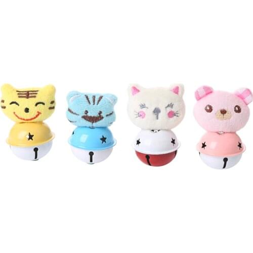 Cat Bell Toy Funny Animal Shaped Pet Plush Cute Cat Toys Cat Interactive Toy for Cats Kitten Cat Accessoies