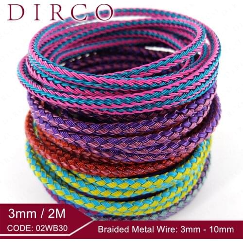 About the Fit 3mm 2Meter Braided Metal Wire Mesh Round Cords Jewelry Accessories Bands Woven Ropes Crafting Collar Making Lacing