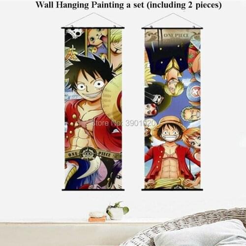 Cartoon wall Hanging Painting picture 50cmx150cm anime luffy Print Home Decor Scroll painting Poster 40cmx100cm size