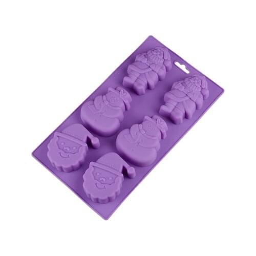 Silicone Santa Claus Santa Snowman Chocolate Mold 3D Creative Candy Fondant Mould Christmas Party Cake Decorating Tools E353