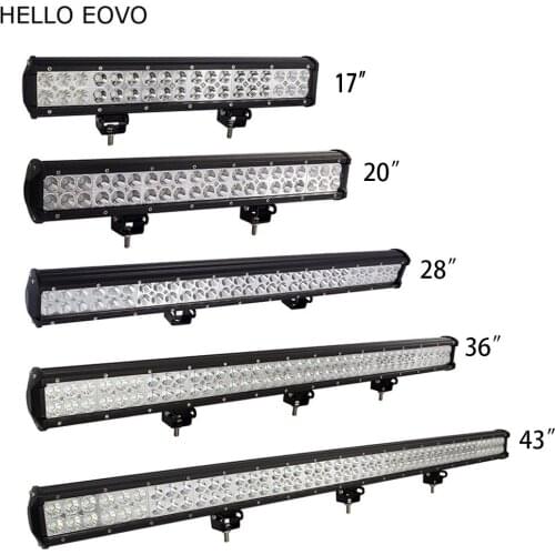 HELLO EOVO 17 20 28 36 43 inch LED Work Light Bar for Indicators Driving Offroad Boat Car Tractor Truck 4x4 SUV ATV