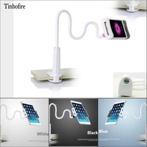 Tinhofire 75CM White 360 Rotating Flexible lazy Long Arm Tablet PC holder stand car mount bracket for 3.5-10.5 inch Ipad Tablet