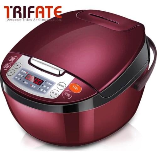 Wine red 220V 750W Multifunctional Smart Electric Rice Cooker 4L Heating pressure cooker home appliances for kitchen