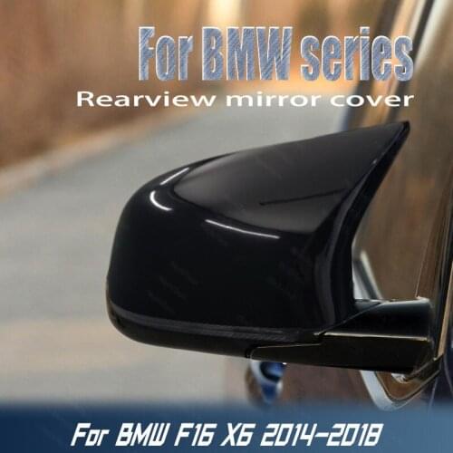 Car Painted High Quality Glossy Black Rearview Mirror Cover Caps M Style for BMW F16 X6 2014 2015 2016 2017 2018 Replacement