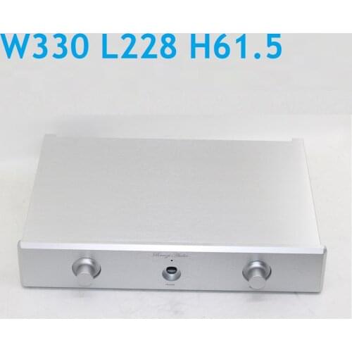 Preamp Headphone Amplifier Chassis W330 H61.5 L228 Full Aluminum DAC Decoder Amplifier AMP Enclosure DIY Box Rear Case BZ3306E