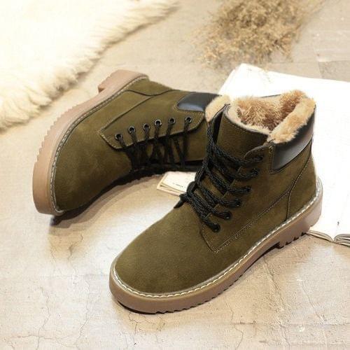 Suede Leather Women Winter Ankle Boots for Woman Snow Boots Wool Fur Lined Warm Shoes Waterproof Maroon 2020 New