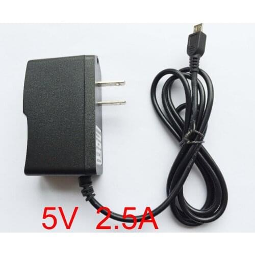 100PCS High Quality AC100-240V DC 5V 2.5A Micro USB Charger Adapter Power Supply for Raspberry Pi US Plug