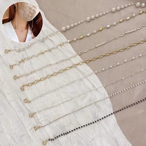 2020 New Pearl Glasses Chain Korean Vintage Crystal Pendant Necklace Mask Chain Strap Hang on Neck Holder Rope for Women