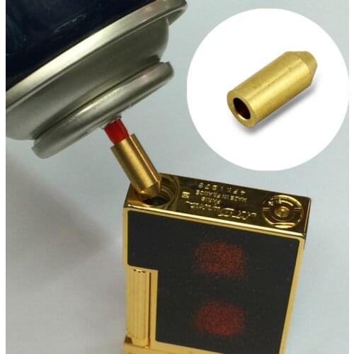 4pcs/Lot 100% New Copper Gas Nozzle Adapter Reusable Gas Connector Fit For S.T Dupont L2/Gatsby Refill Butane Lighter Wholesale