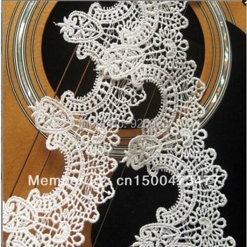 5cm width (10meters/lot) Chemical water soluble lace trim with high quality for garment accessories or wedding