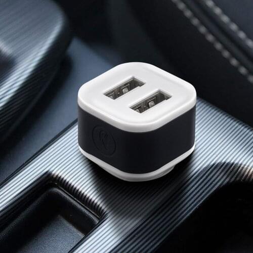 Dual USB Car Charger Quick Charge Mobile Phone Charger Universal with Rechargable Flameless Cigarette Lighter portable