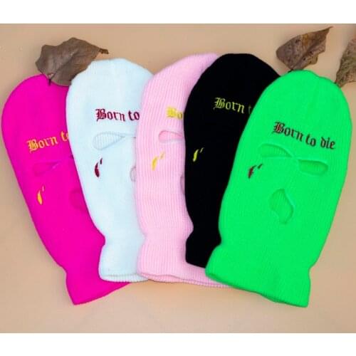 Limited Embroidery Balaclava Army Tactical Mask Winter Green Halloween Caps For Party Motorcycle Bicycle Ski Cycling Pink Masks